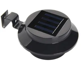 1 pc black 3LED solar fence light, outdoor waterproof human body induction wall light AZ21547