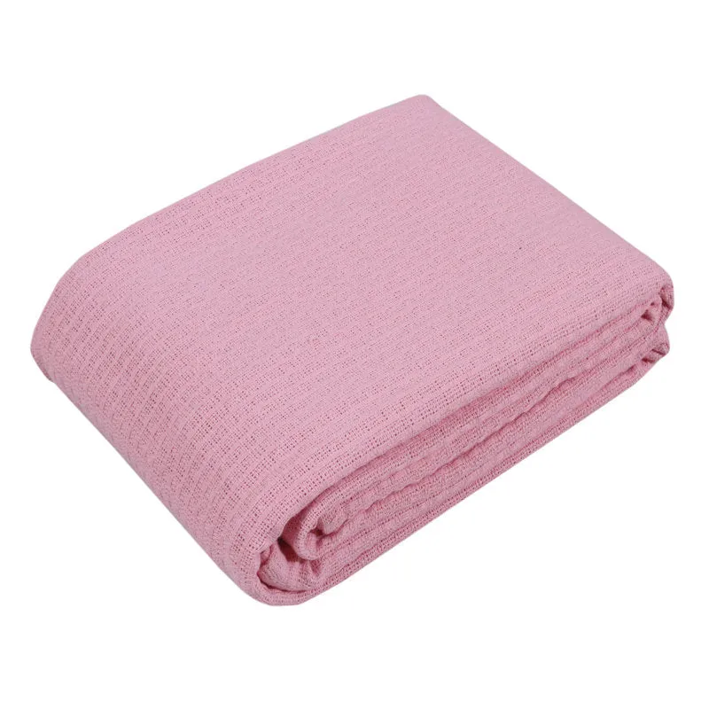 100% Cotton Blanket, 108" x 90", Pink