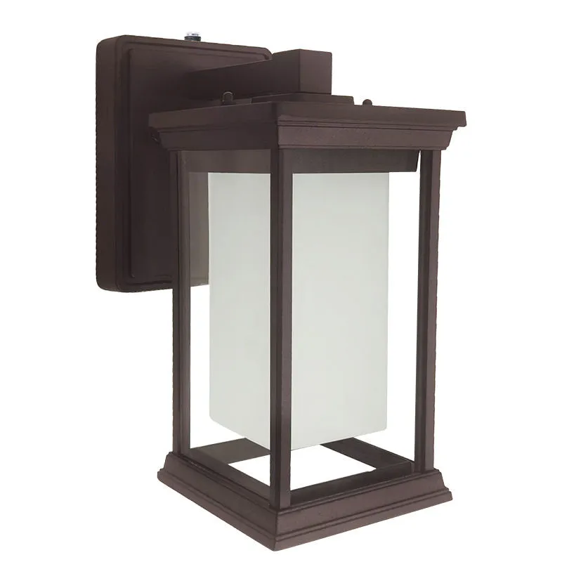 10" LED Outdoor Wall Lantern, 500LM, Oil Rubbed Bronze Finish, 12W, CCT Selectable, 120V