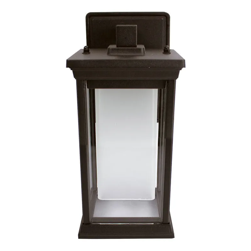 10" LED Outdoor Wall Lantern, 500LM, Oil Rubbed Bronze Finish, 12W, CCT Selectable, 120V