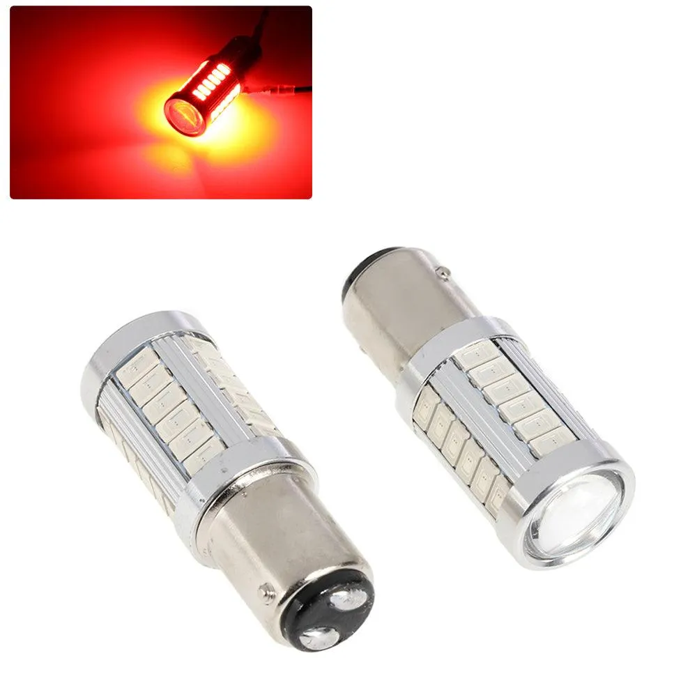 1157 P21/5W BAY15D 50W 33pcs-LED 3020SMD  Cool White/Amber/Red 8000LM LED Brake/Reverse/Parking/Tail/Turn signal Light