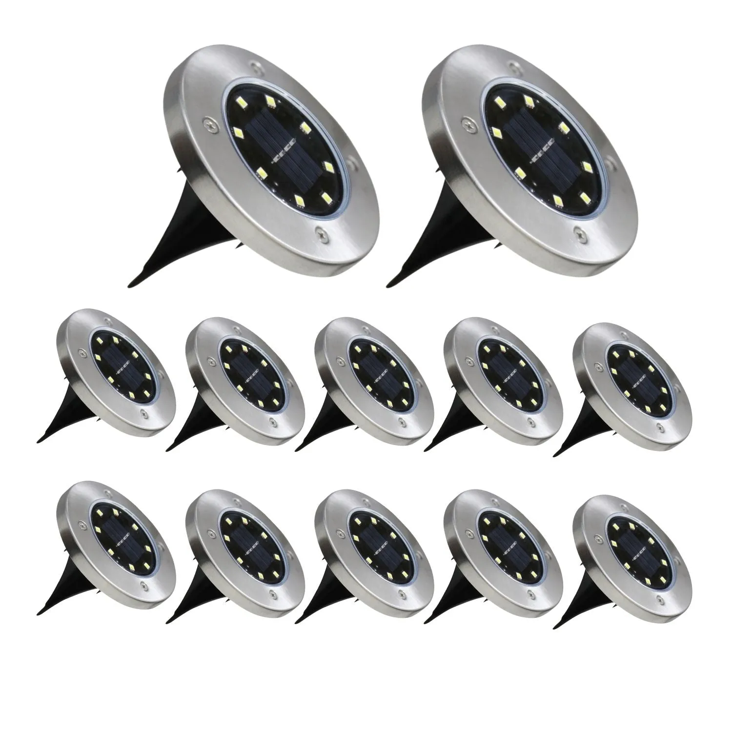 12 Pack IP65 Waterproof Solar LED Lights for Garden