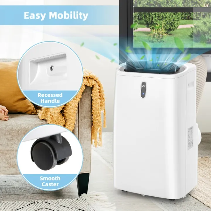 14000 BTU Portable Air Conditioner with APP and WiFi Control-White