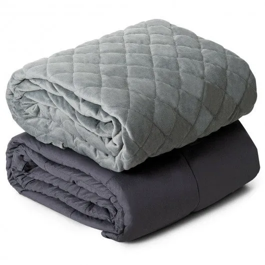 15 lbs 100% Cotton Weighted Blanket  with Crystal Cover