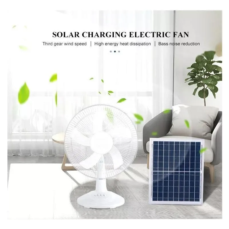 16 Inch Solar Powered 5 Blade 3D Fan Jg-T15