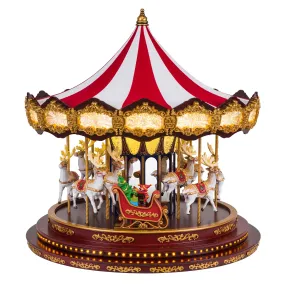 17 in. Deluxe Christmas Carousel