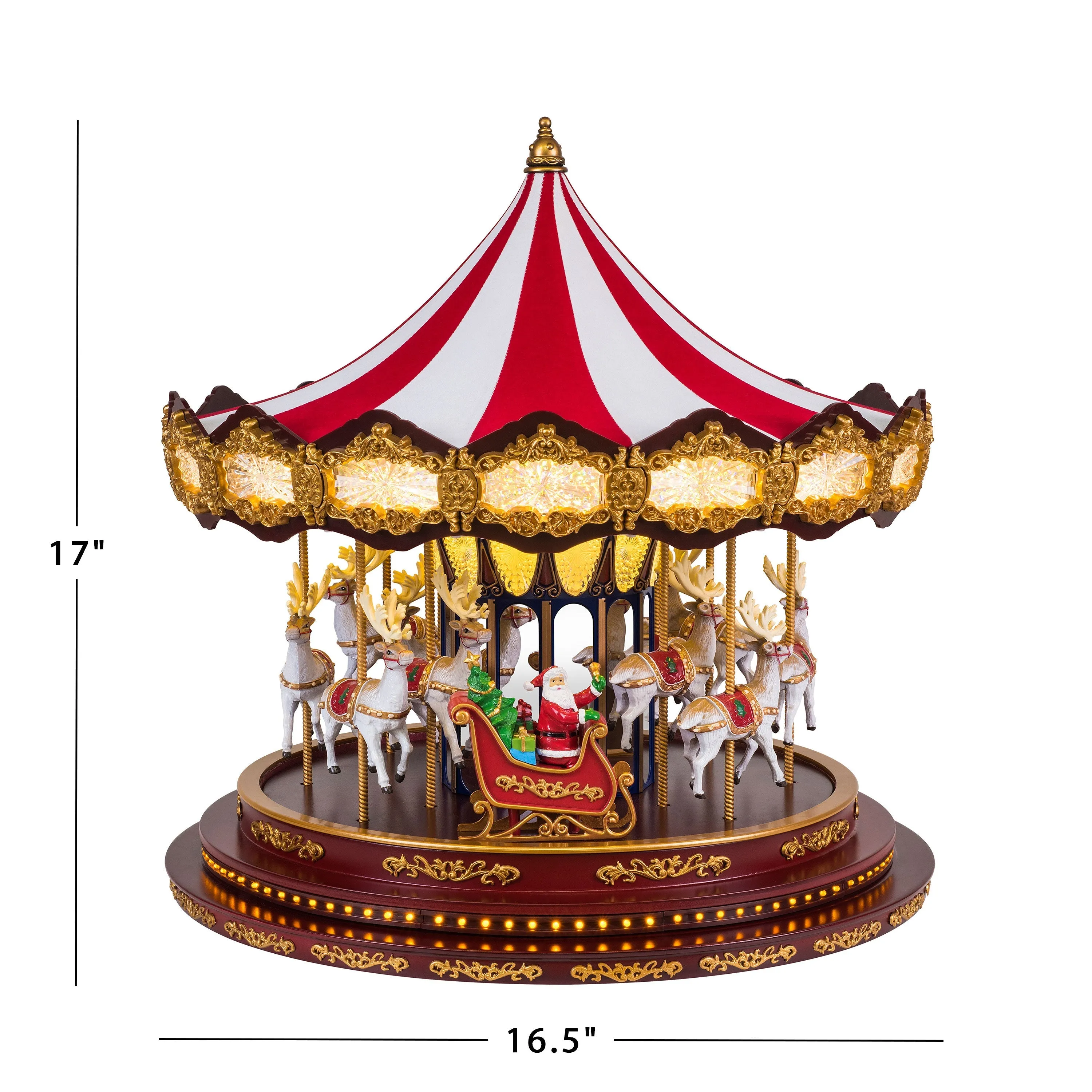 17 in. Deluxe Christmas Carousel