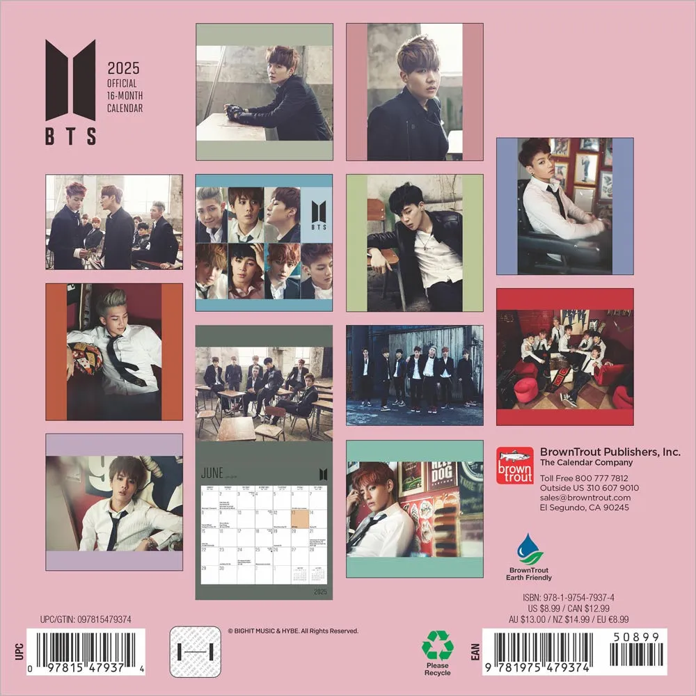 2025 BTS Mini Wall Calendar