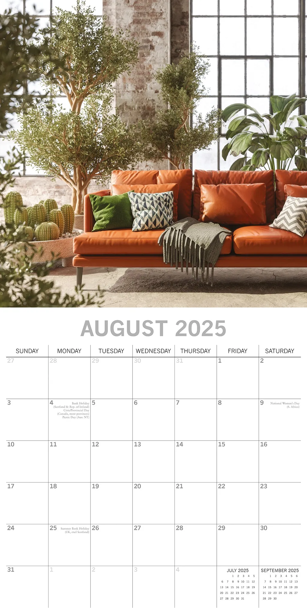 2025 House Plants Wall Calendar