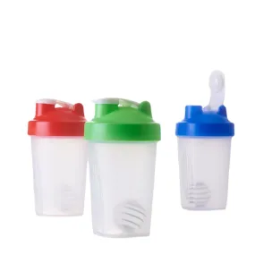 2pcs Protein Powder Shake Cup Plastic Cup 400ml Small Color Drink Cup