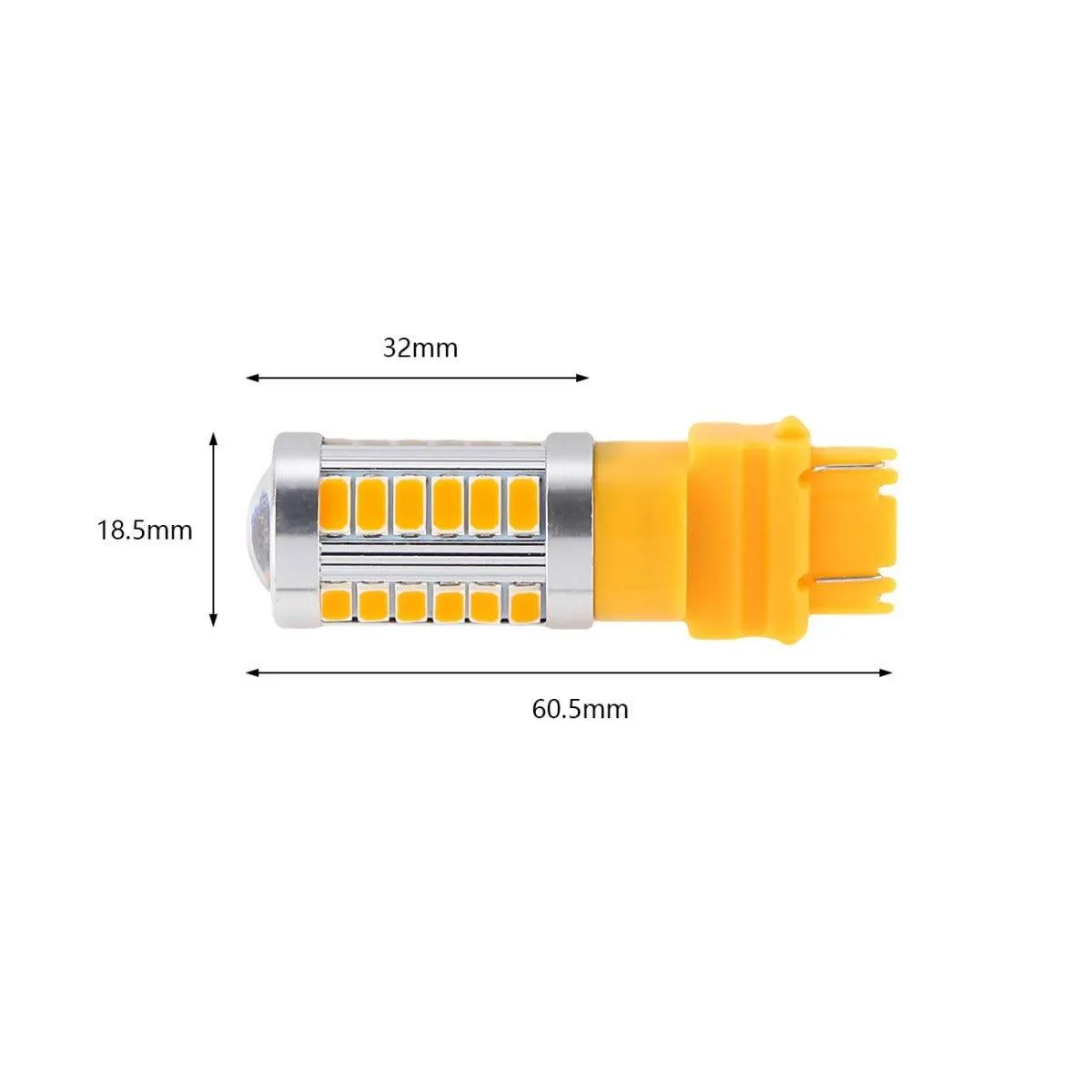 (2pcs/set) 3157/3156 33pcs-LED 3020SMD Amber 8000LM LED Brake/Reverse/Tail/Turn signal Light