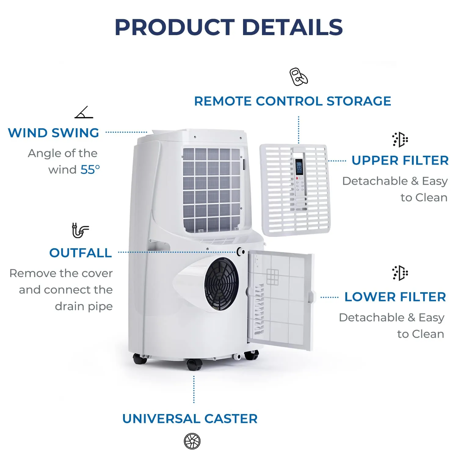 3 in 1 Air Cooler with Fan & Dehumidifier (12000BTU)