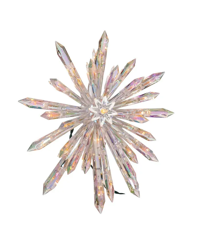 30-Light Crystal Snowflake Treetop, 11.25" (UL)