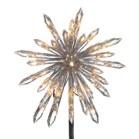 30-Light Crystal Snowflake Treetop, 11.25" (UL)