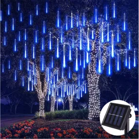 30/50cm 8 Tubes Meteor Shower Rain Led Fairy String Lights Solar Waterproof Lamp Garden Decor Outdoor Street Christmas Decor/party Decor