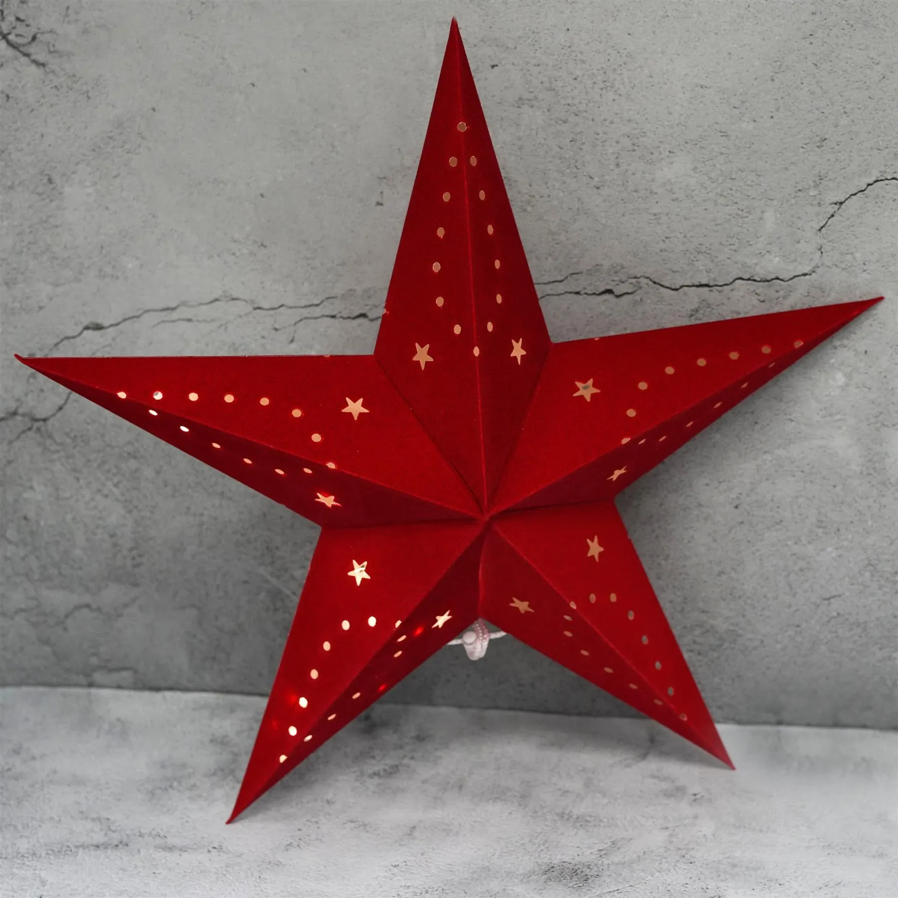 45 cm Red Velvet Star