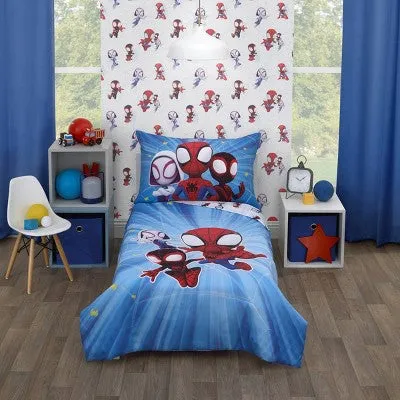 4pc Toddler Spidey and His Amazing Friends Bed Set