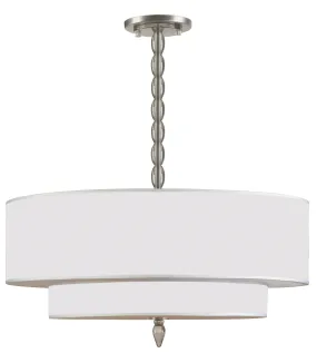 5 Light Satin Nickel Transitional  Modern Chandelier - C193-9507-SN