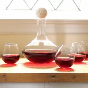 5pc. Wine Decanter & Tipsy Tasters Set