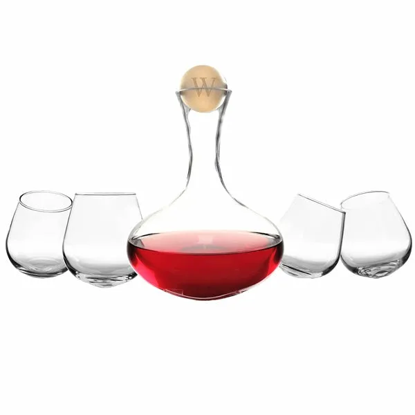 5pc. Wine Decanter & Tipsy Tasters Set