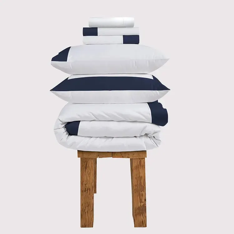 800 Thread Count Egyptian Cotton Windsor LUXE Bedding Set - Navy