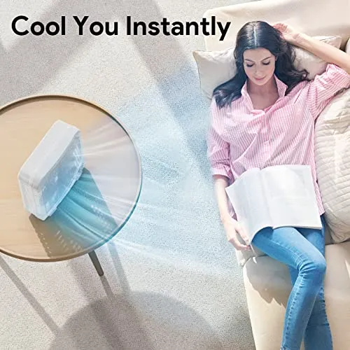 9 Inch Small Box Fan with Two Speed Settings, Strong Airflow Energy Efficient Window Fan with Compact Design, Air Circulation Portable Kitchen Exhaust Fan for Bathroom, Bedroom and Tabletop Fan