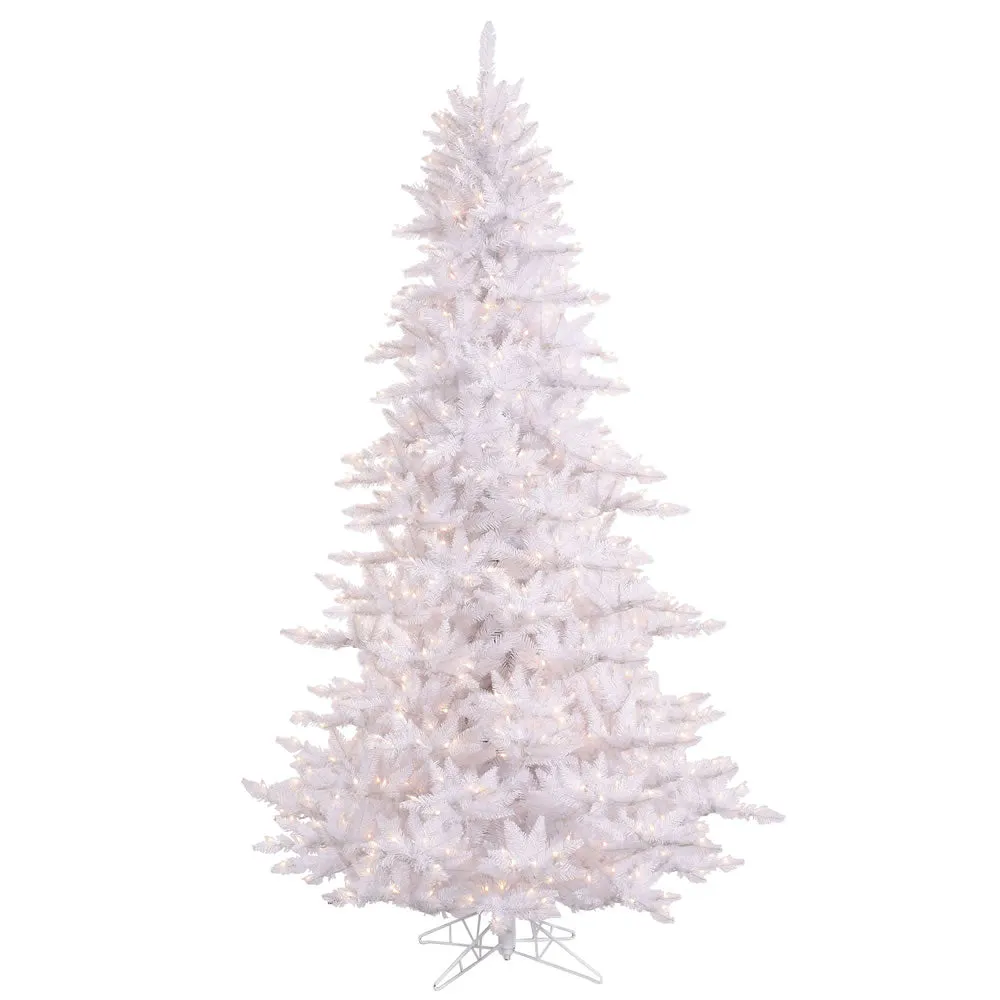 9' White Christmas Tree, Warm White LED Lights