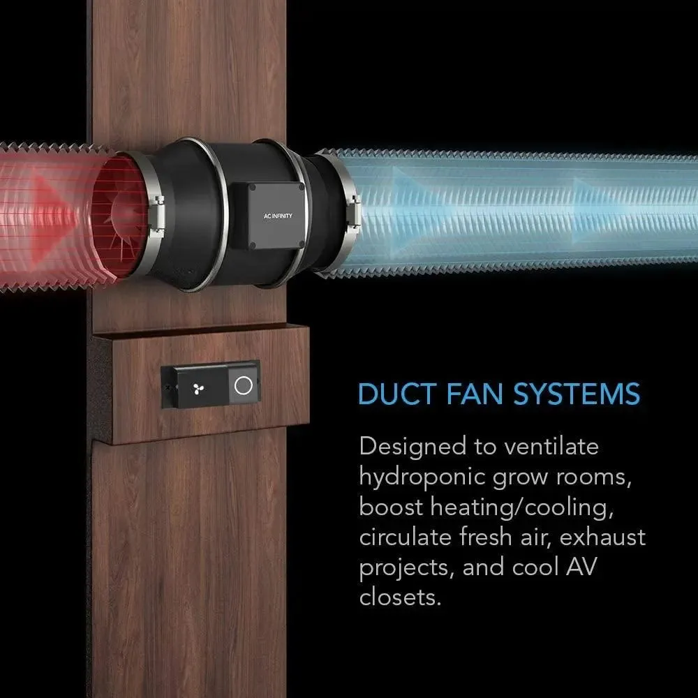 AC Infinity CLOUDLINE S10 Inline Duct Fan System with Speed Controller, 10"