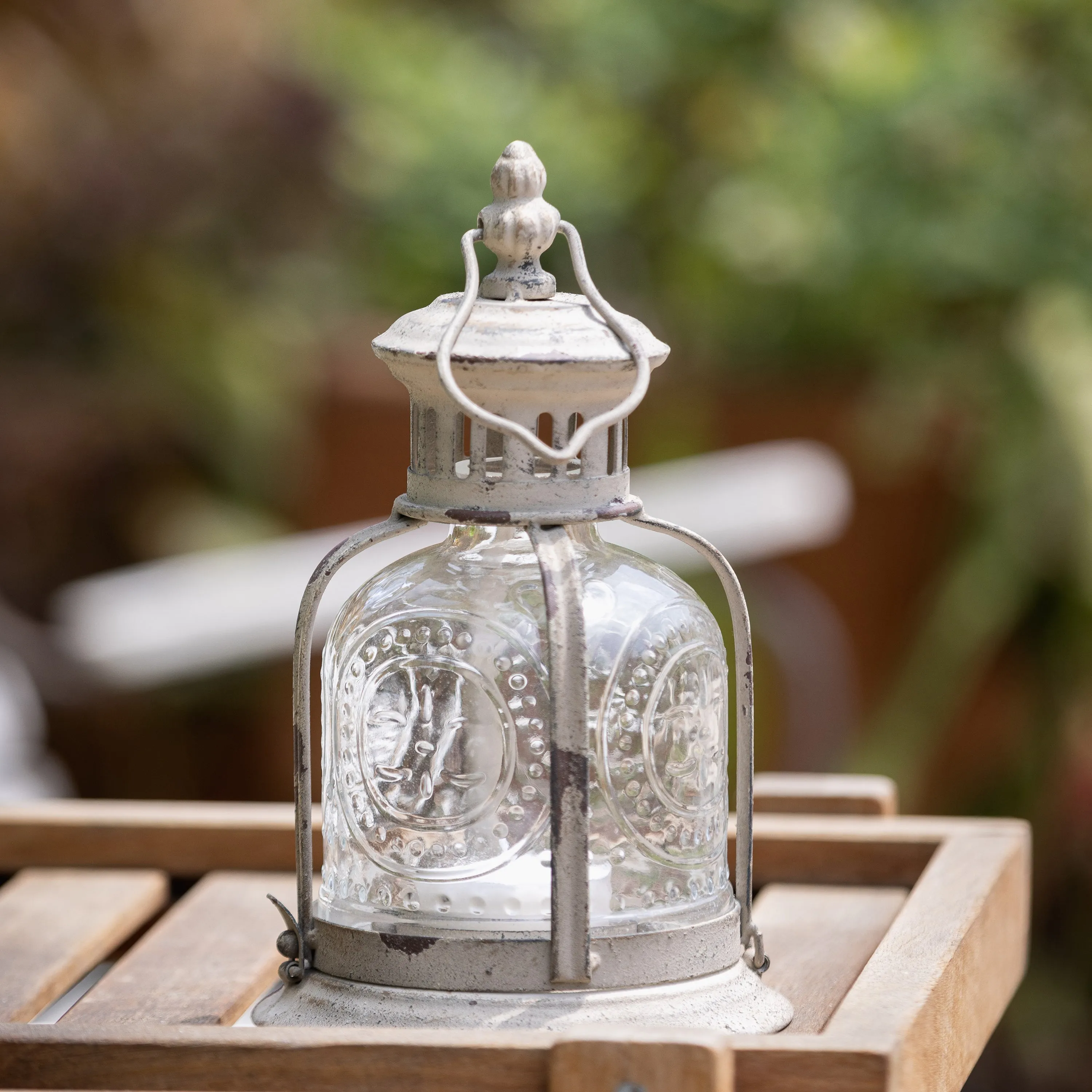 Aged Cafe Terrace Lantern - Candle Holder (WS)