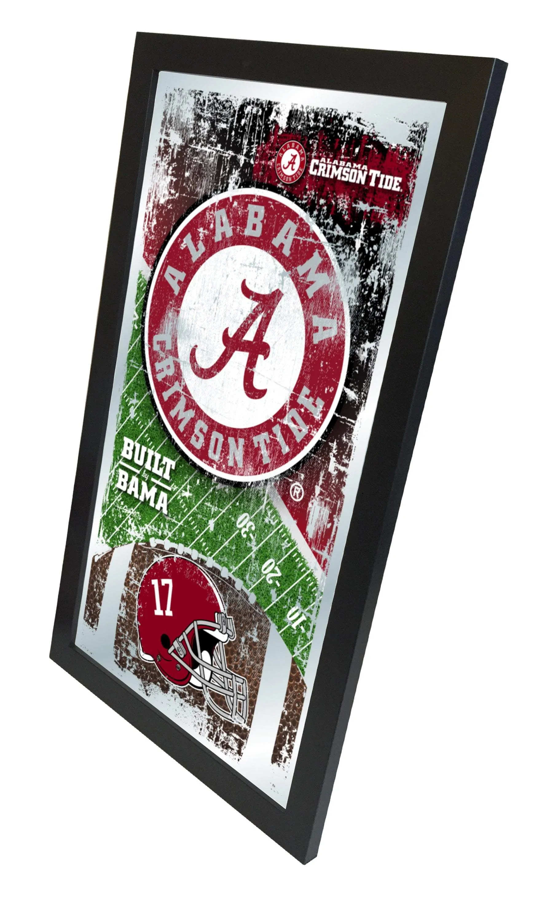 Alabama Crimson Tide HBS Football Framed Hanging Glass Wall Mirror (26"x15")