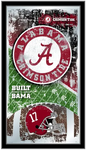 Alabama Crimson Tide HBS Football Framed Hanging Glass Wall Mirror (26"x15")