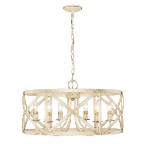 Alcott 6 Lights 26 in. Chandelier Ivory white Finish