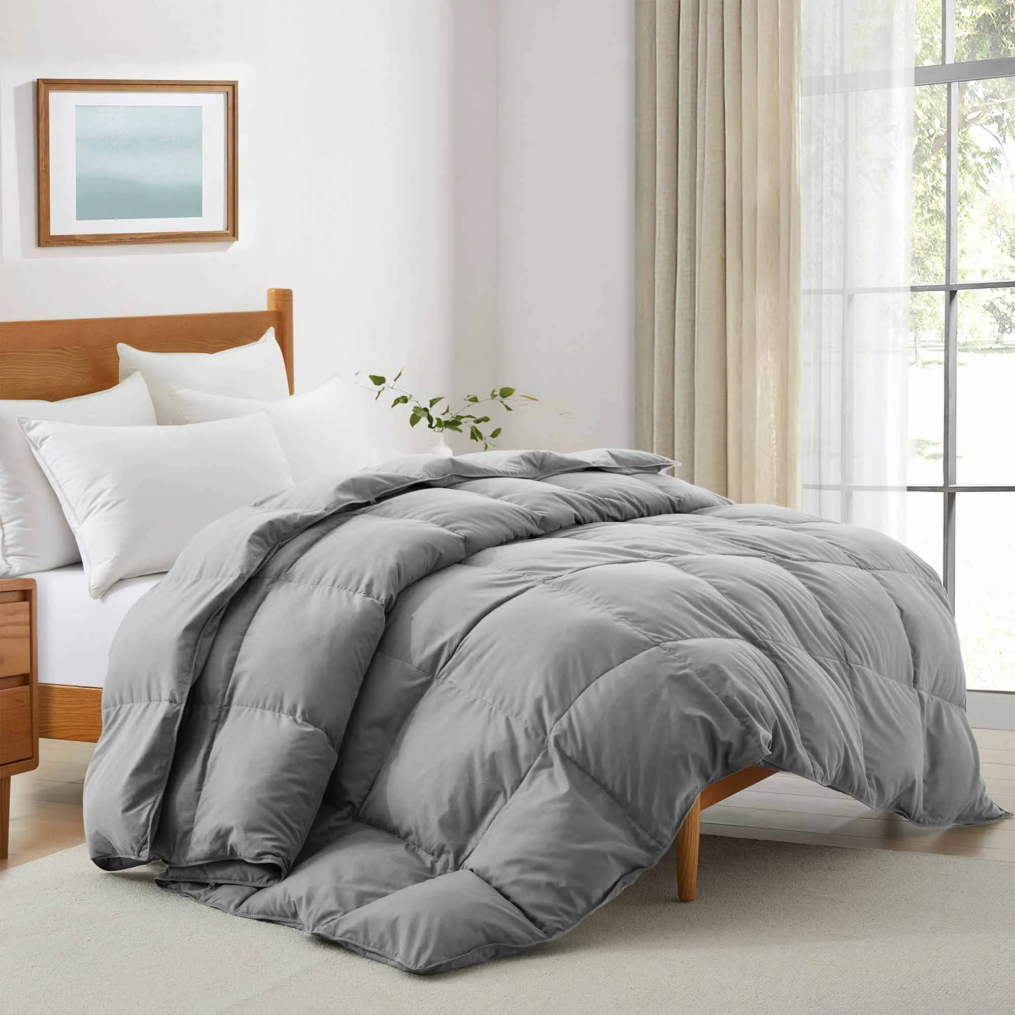 All Seasons Down and Feather Fiber Comforter Ultra Soft Comforter