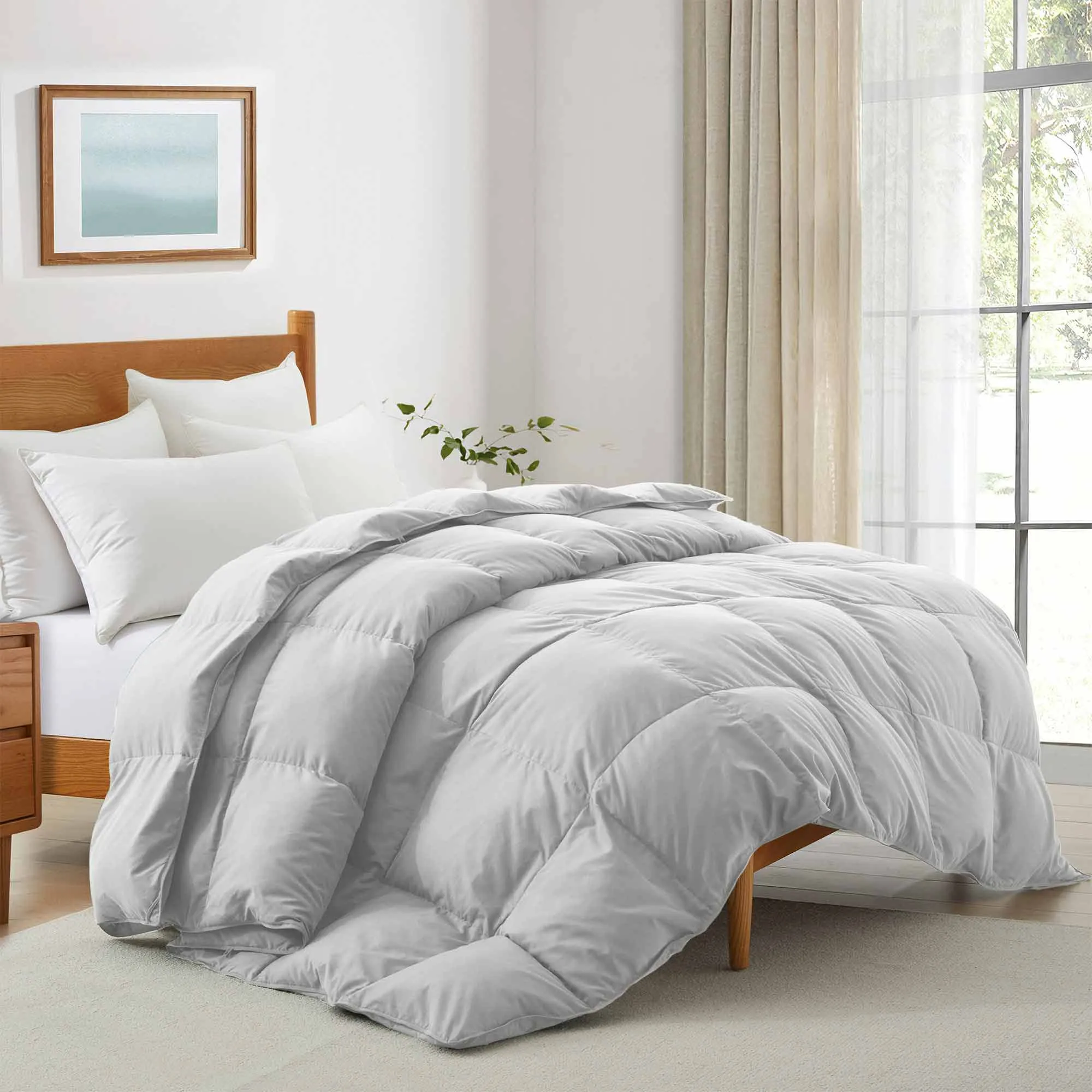 All Seasons Down and Feather Fiber Comforter Ultra Soft Comforter