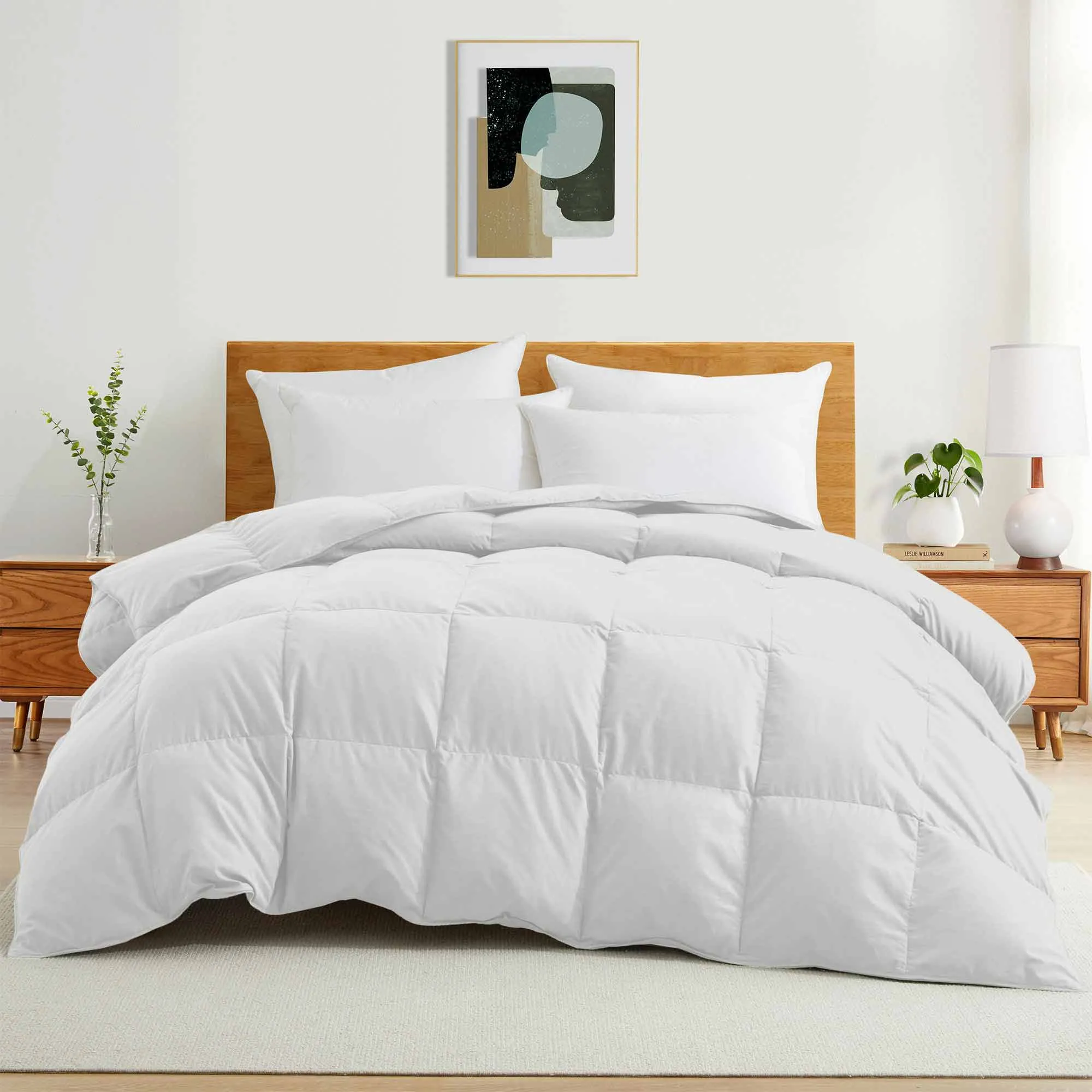 All Seasons Down and Feather Fiber Comforter Ultra Soft Comforter