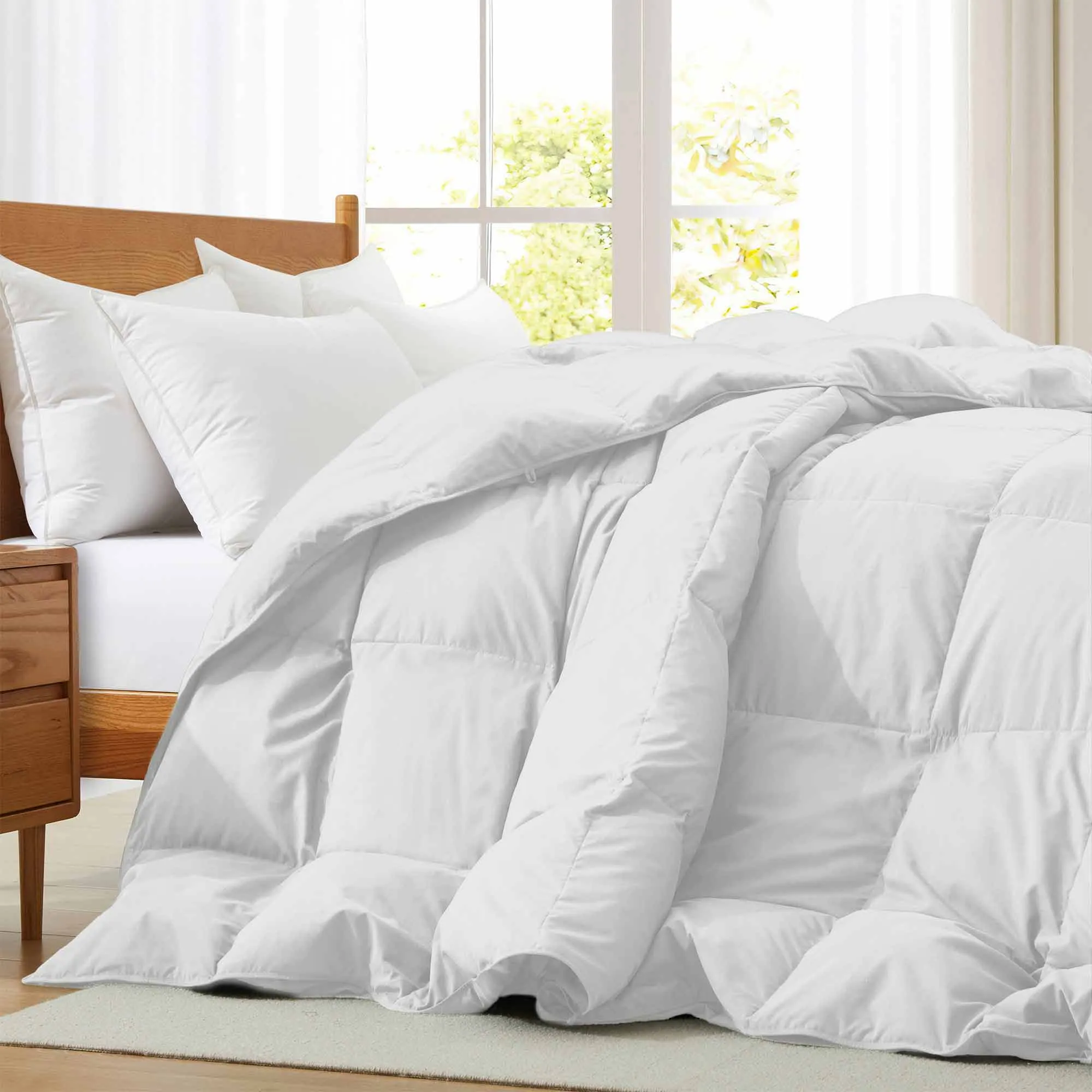 All Seasons Down and Feather Fiber Comforter Ultra Soft Comforter