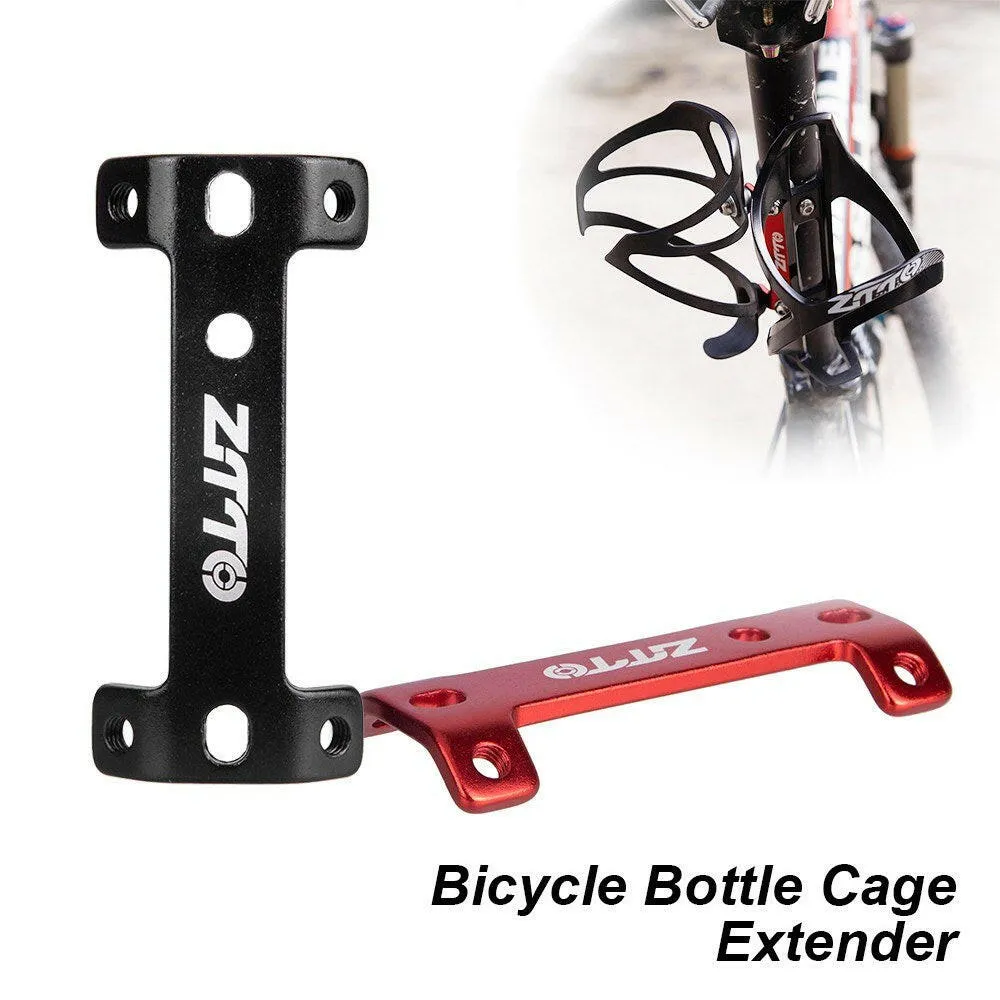 Aluminum Alloy Double Headed Bicycle Bottle Cage Extender Mountain Bike Water Bottle Cage Mount Holder