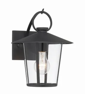 Andover 1-Light Outdoor Wall Mount in Matte Black