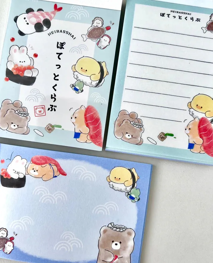 Animal Sushi Mini Note Pad Heirasshai