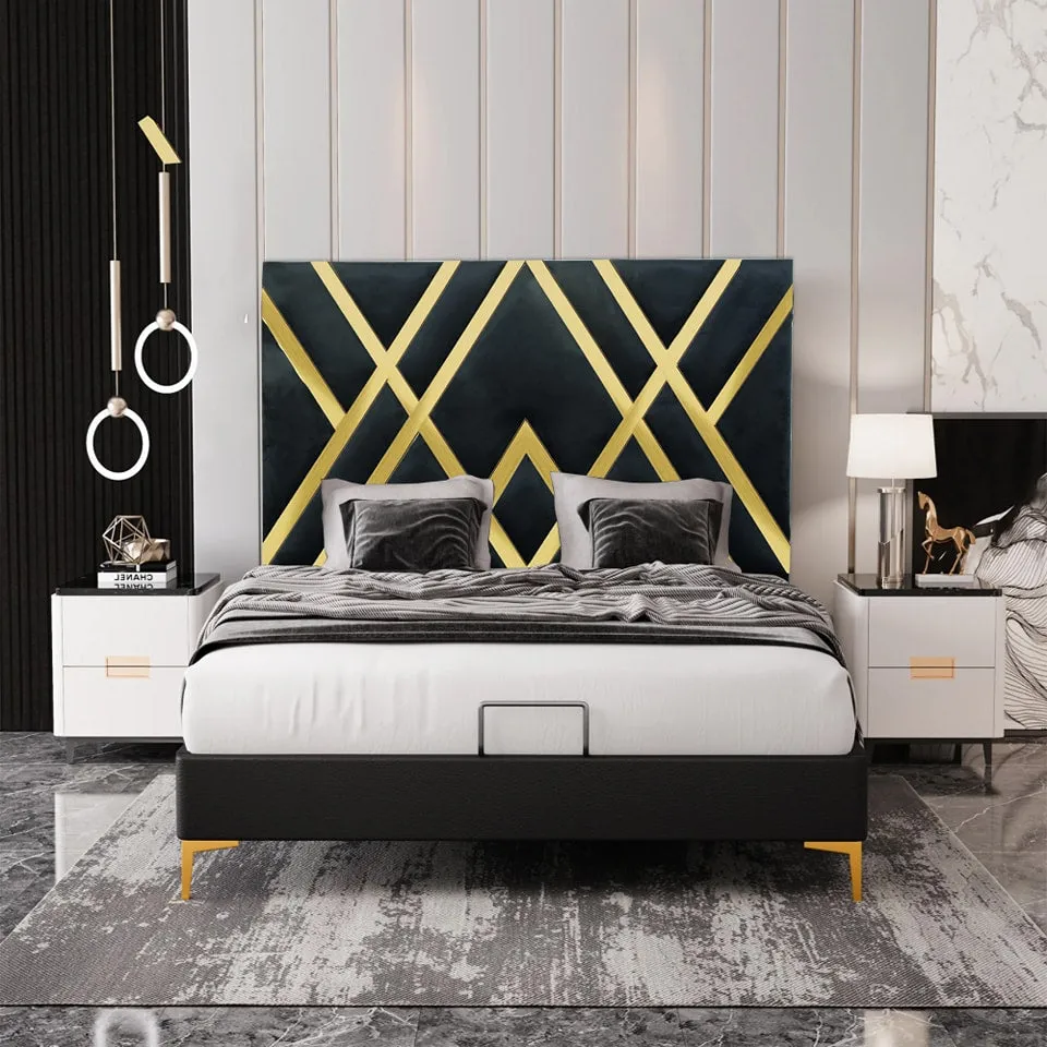 Apex Headboard Black & Gold