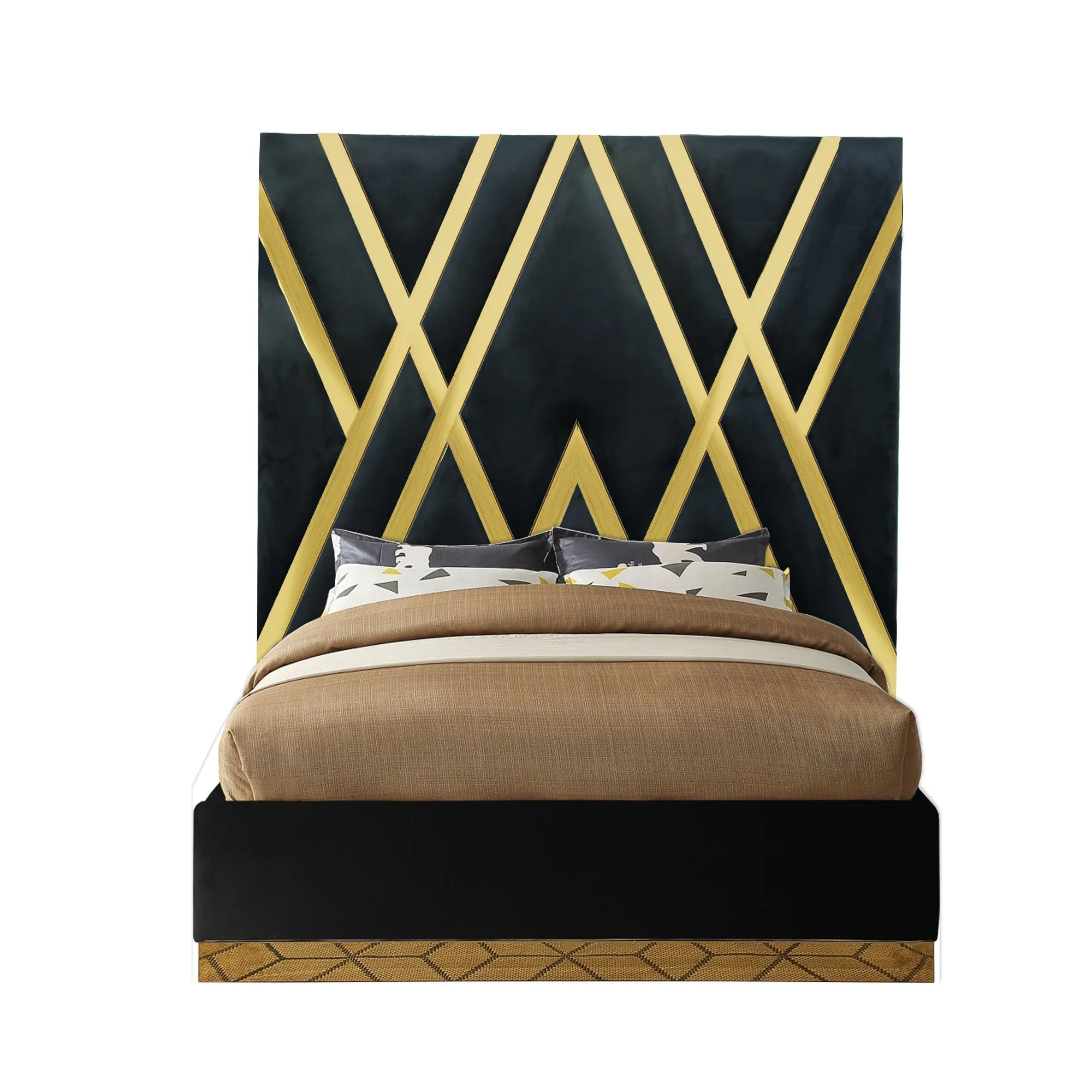 Apex Headboard Black & Gold