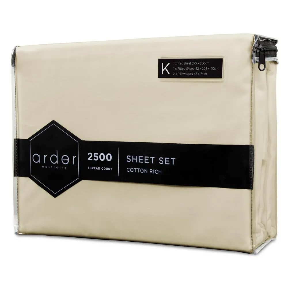 Ardor Cotton Rich 2500TC Sheet Set