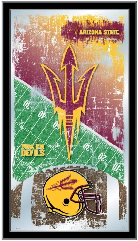 Arizona State Sun Devils HBS Football Framed Hanging Glass Wall Mirror (26"x15")