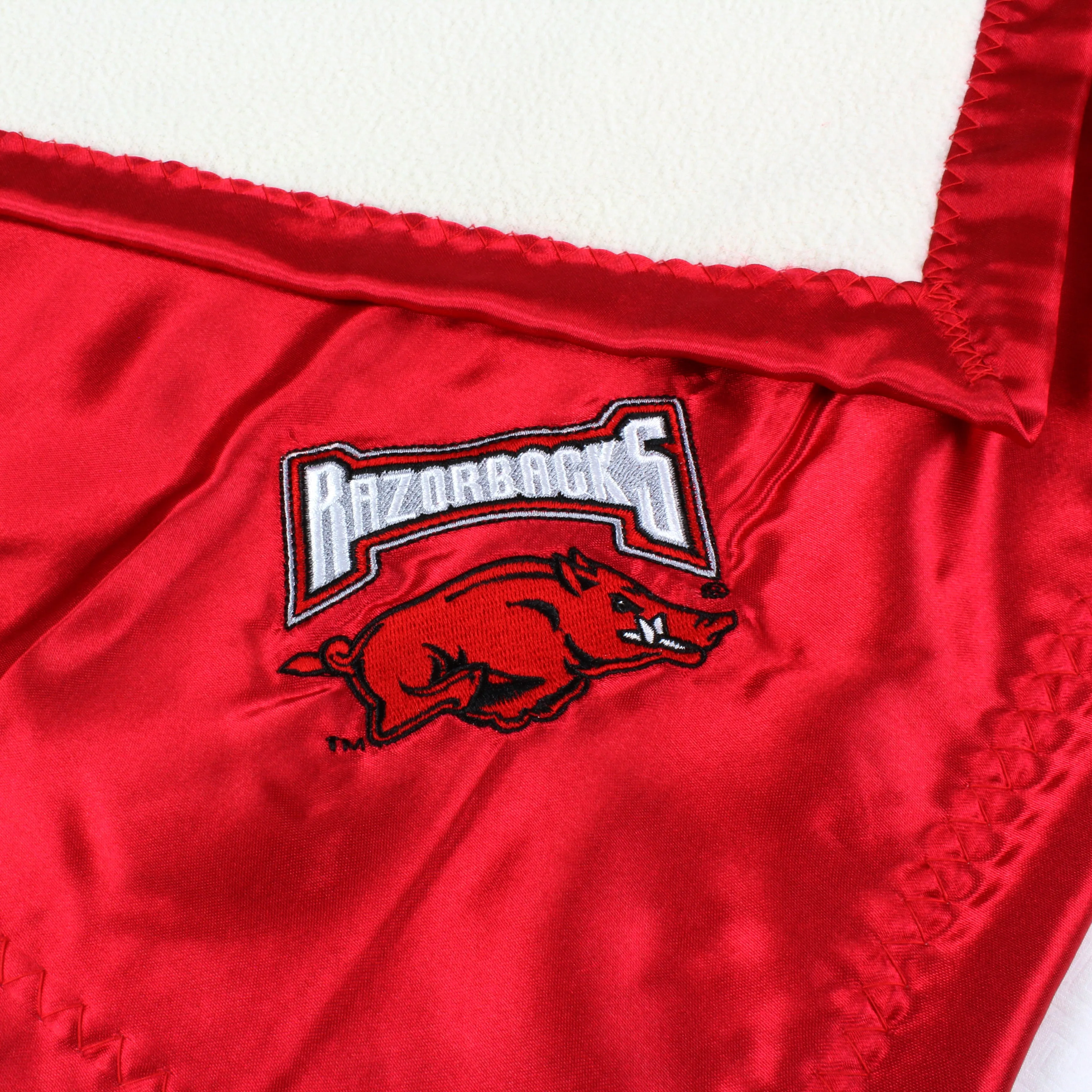 Arkansas Razorbacks Silky and Super Soft Plush Baby Blanket, 28" x 28"