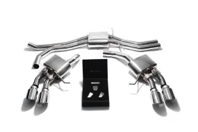 ARMYTRIX Stainless Steel Valvetronic Exhaust System Quad Chrome Silver Tips Porsche Macan S | GTS | Turbo 2015-2020