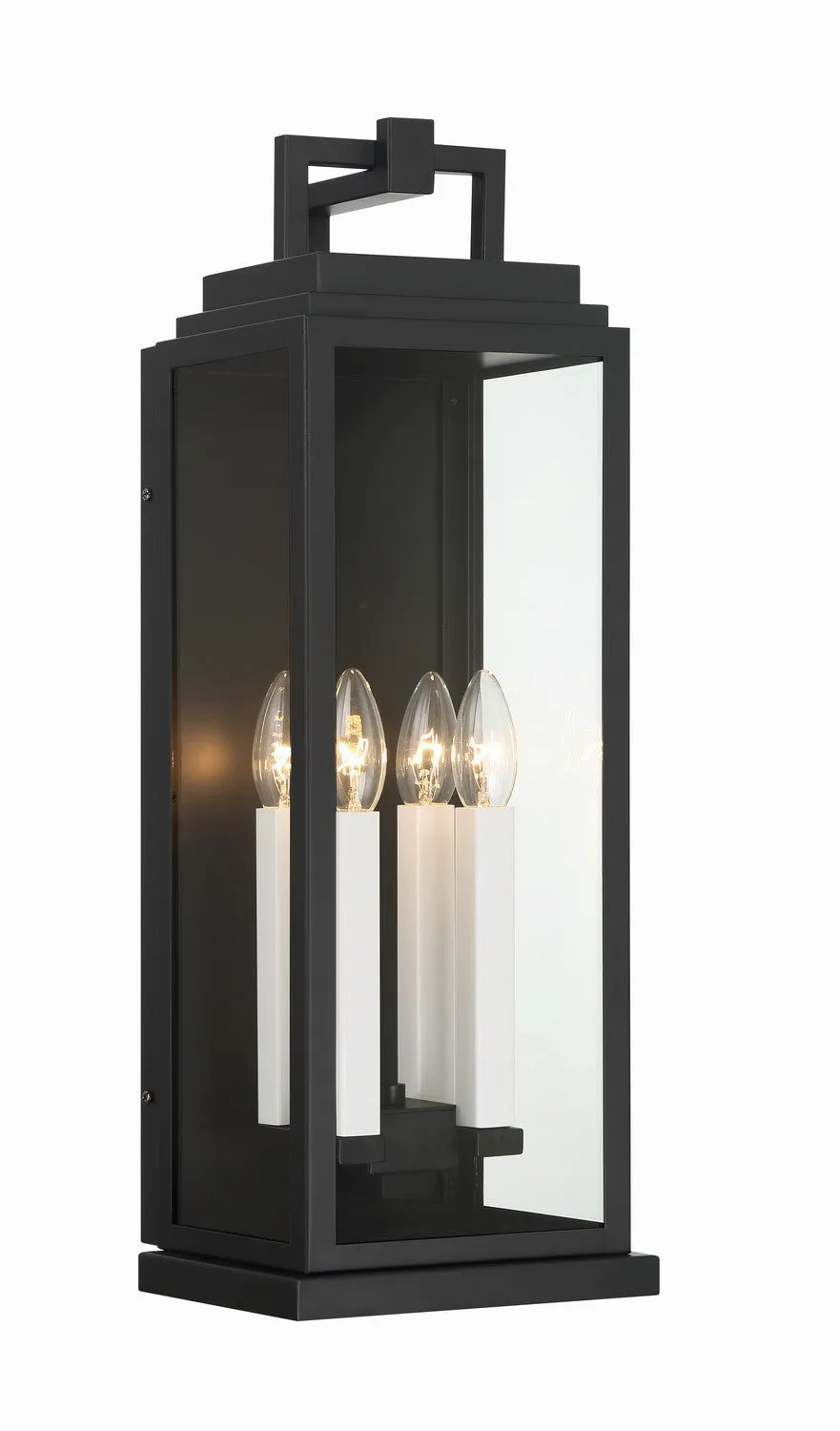 Aspen 4-Light Outdoor Wall Sconce in Matte Black