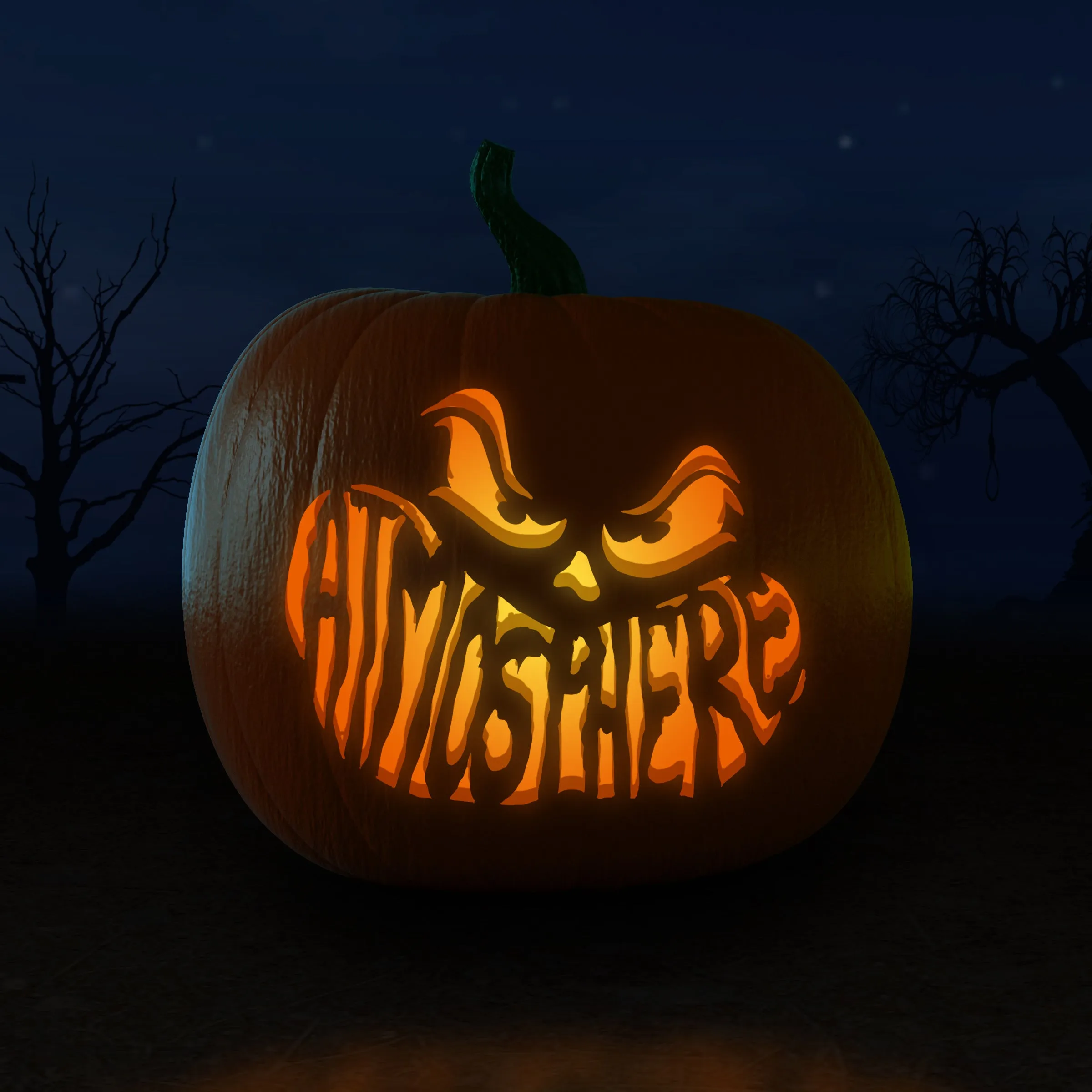 Atmosphere - Printable Pumpkin Carving Stencils