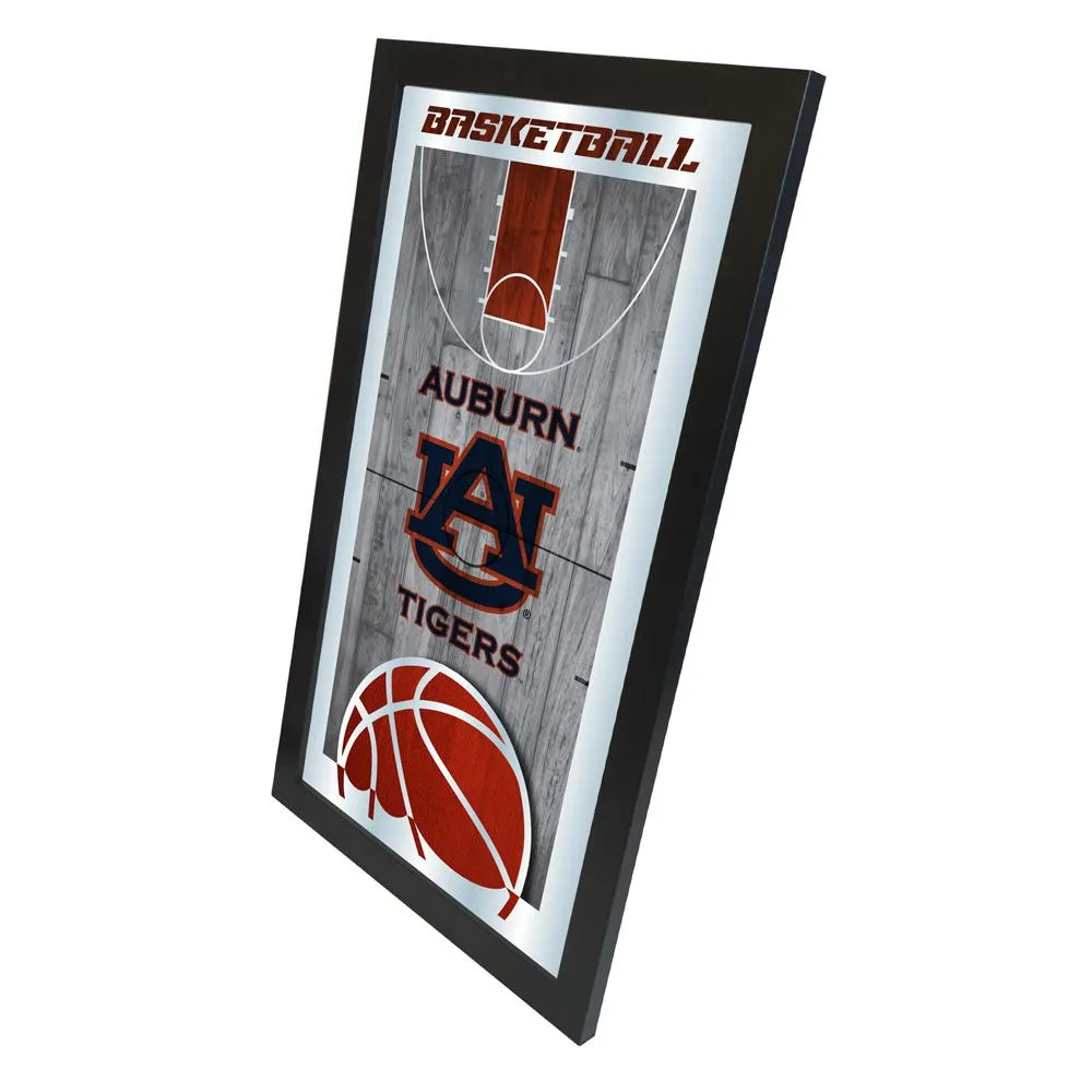 Auburn Tigers HBS Navy Basketball Framed Hanging Glass Wall Mirror (26"x15")