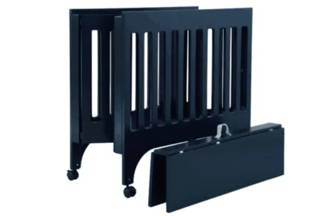 Babyletto Grayson Mini Crib in Navy with Pad