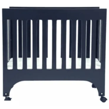 Babyletto Grayson Mini Crib in Navy with Pad